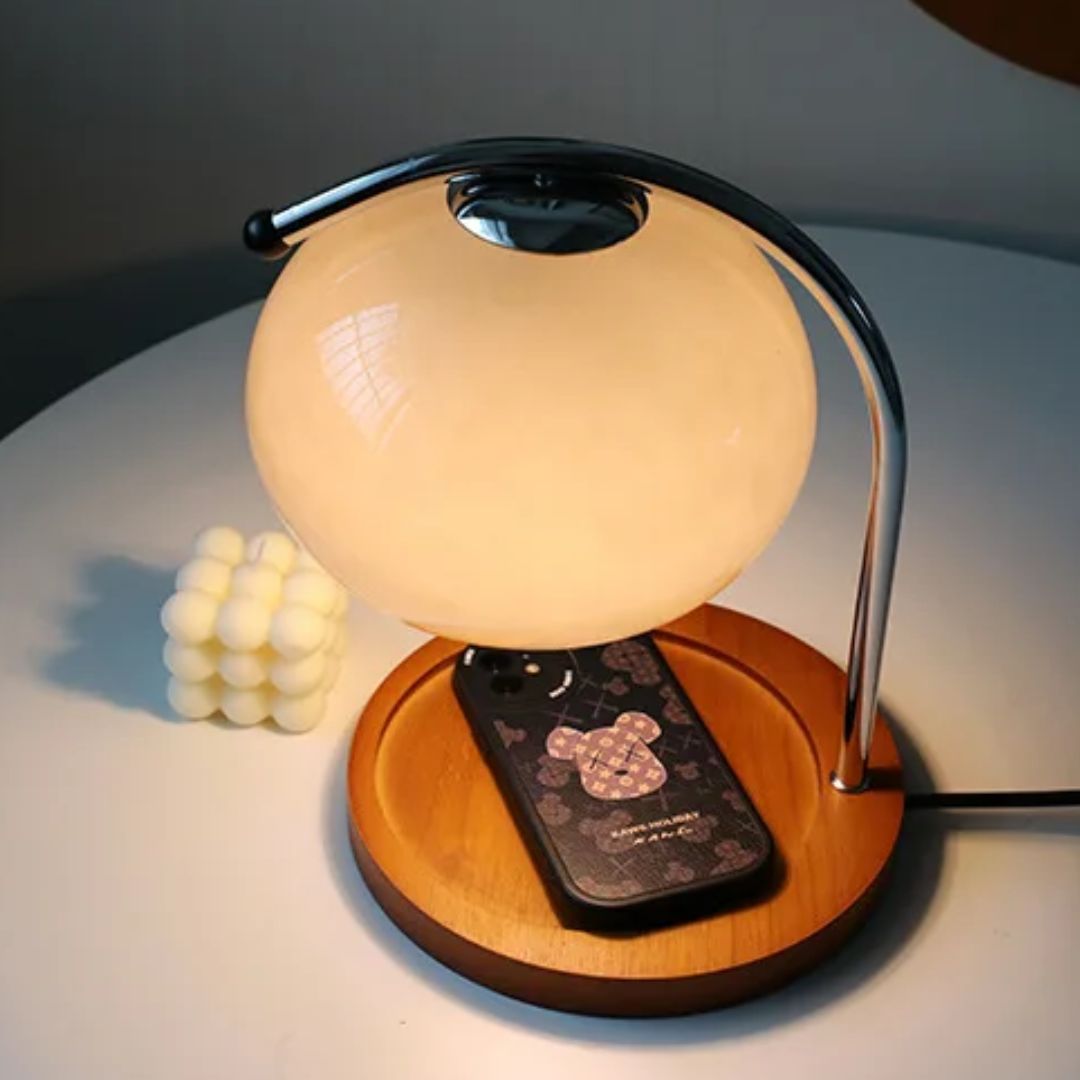 Alyssa Retro – Elegante lámpara de mesa de vidrio